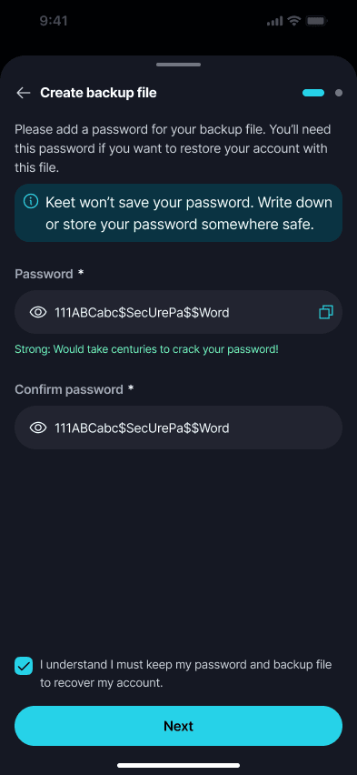 Back Up Your Profile Create a backup file.