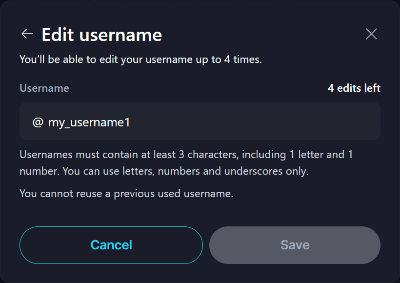 Keet Username Changing your username in the app (limited attempts).