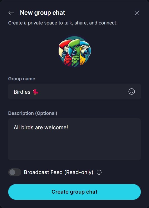 Create a Group π² Β· Desktop 3. Enter a group name and optionally add a description and an avatar:.