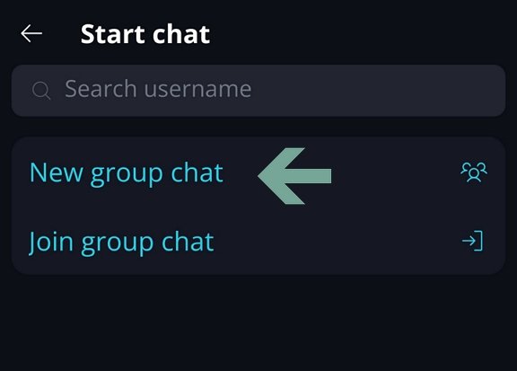 Create a Group π² Β· Mobile 2. Select 'New group chat' :.